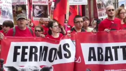 Fermons les abattoirs – manifestation à Paris