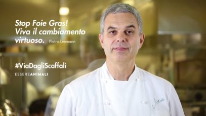 Lo chef Pietro Leemann contro il Foie Gras – per la campagna #ViaDagliScaffali