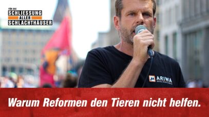 Vortrag von Jürgen Foß, ARIWA: Warum Reformen den Tieren nicht helfen