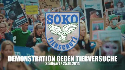 DEMO GEGEN TIERVERSUCHE – Stuttgart. 25.10.2014 // SOKO TIERSCHUTZ e.V.