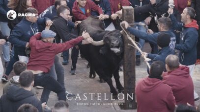 Documentamos un festejo con 15 toros embolados en Castellón